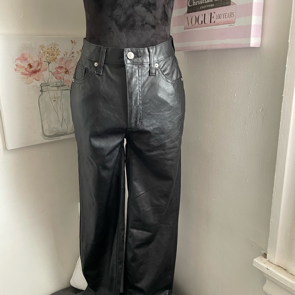 Universal Thread Black Faux Leather Pants